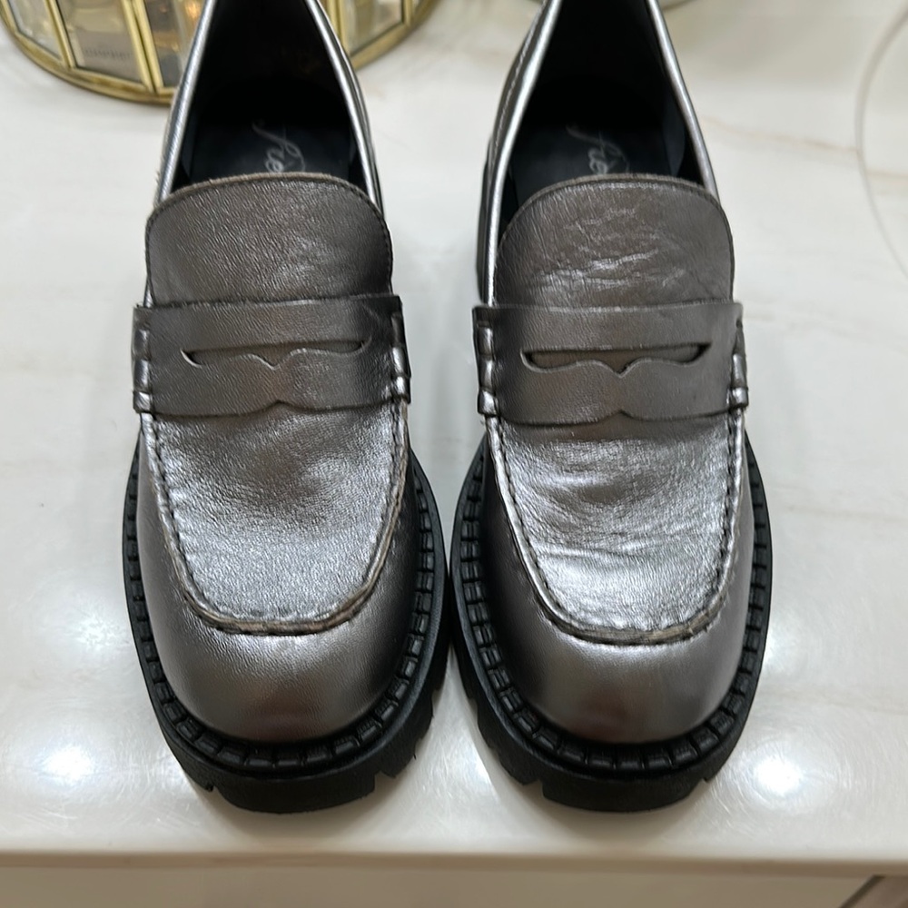 Free People Metallic Loafers